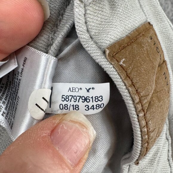 American Eagle Hi Rise Jeggings Jeans Womens Light Grey Super Stretch Sz 6 26x27 - Picture 8 of 12